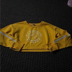 Gymshark Yellow Cropped Sweatshirt